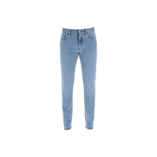 Ermenegildo Zegna Light Blue Men's Jeans Эргенжильдо Зегна Светло-Синие Мужские Джинсы