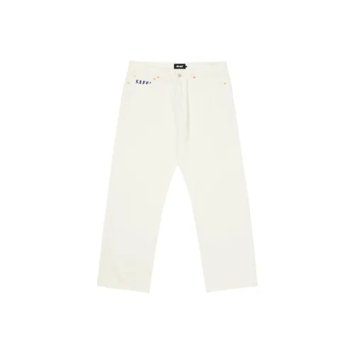 Дворцовый Белый Унисекс Джинсы