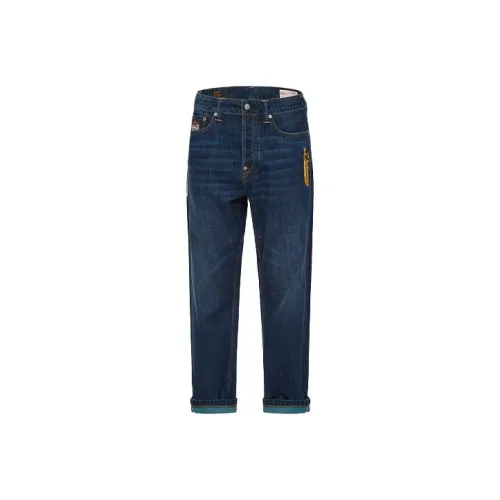 EVISU Джинсовый Синий Мужские Джинсы