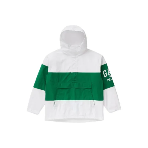 GAP совместный бренд x Дворцовый SS24 WINDBREAKER Тренчкот Унисекс Белый Зеленый Контраст