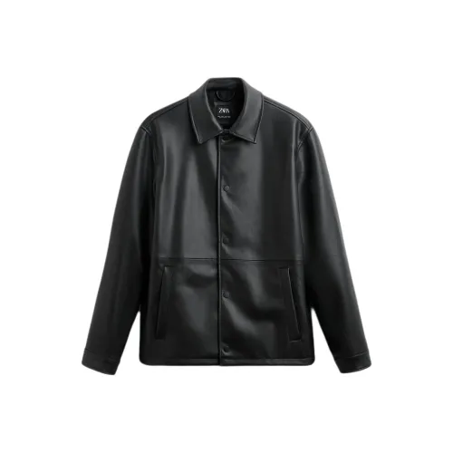 ZARA Мужские черные куртки