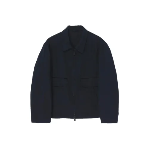 Yohji Yamamoto SS24 Куртки и Пальто Унисекс Морской Синий