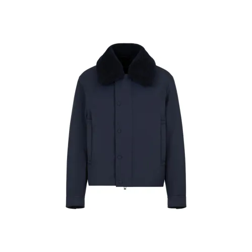 EMPORIO ARMANI FW24 Пуховик Мужской Морской Синий