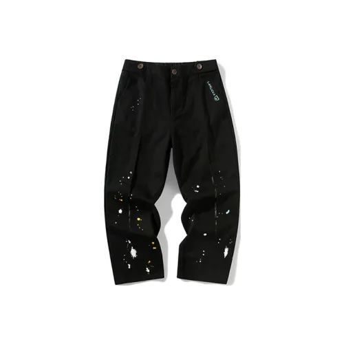 LAMLICKA Прямой крой Брюки Повседневные Унисекс Черные