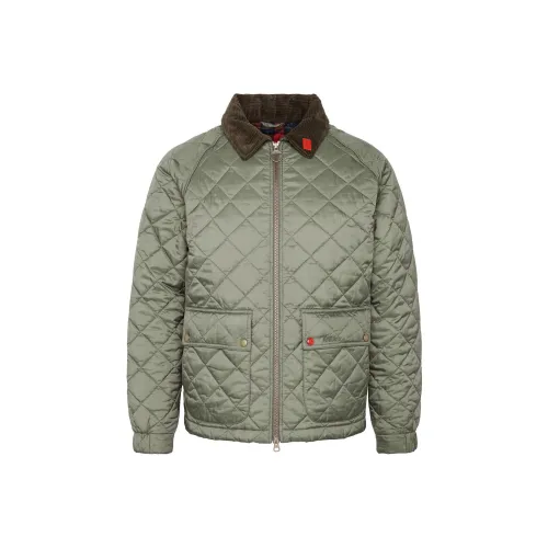 BARBOUR Хлопковый пуховик Мужской Светлый Лесной мох