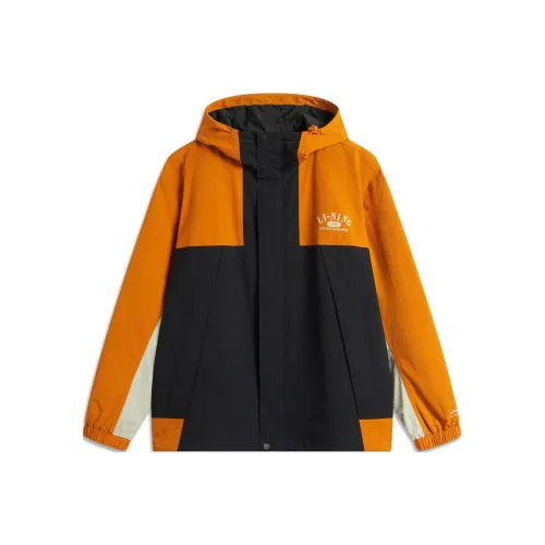 LINING Lotus Leaf Куртки и Пальто Унисекс Песочно-оранжевый Черный Светлый Молочно-коричневый