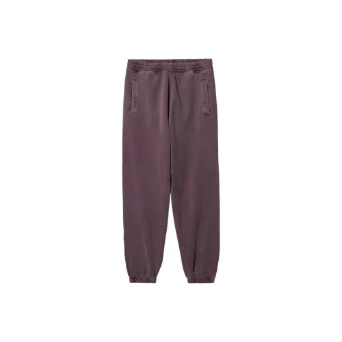 Carhartt WIP Мужские Вязаные Спортивные Штаны Бордового Цвета