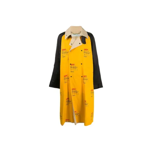 Off Белый Желтый Мужской Тренч