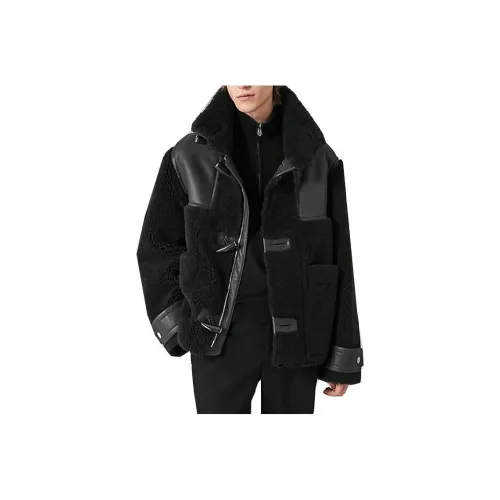 HERMES SS23 Кожа Куртка Мужская Черная