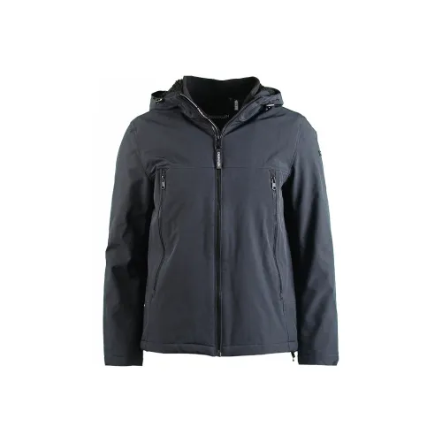 CALVIN KLEIN Хлопковый пуховик мужской темно-синий