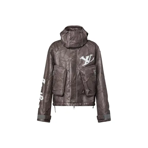 LOUIS VUITTON FW23 Кожа Куртка Мужская Коричневая