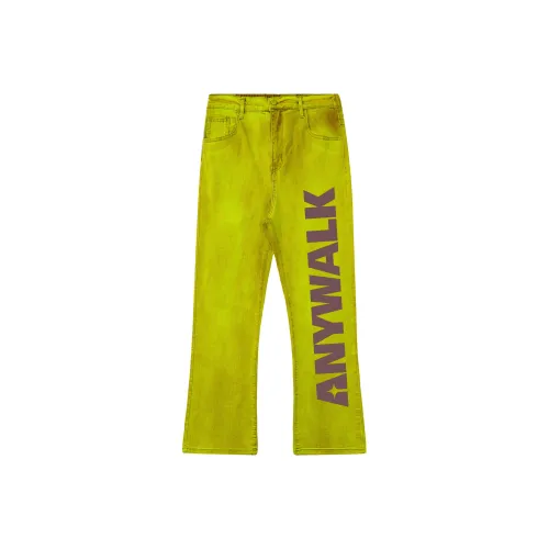 Anywalk Джинсы Унисекс Неоновый Желтый