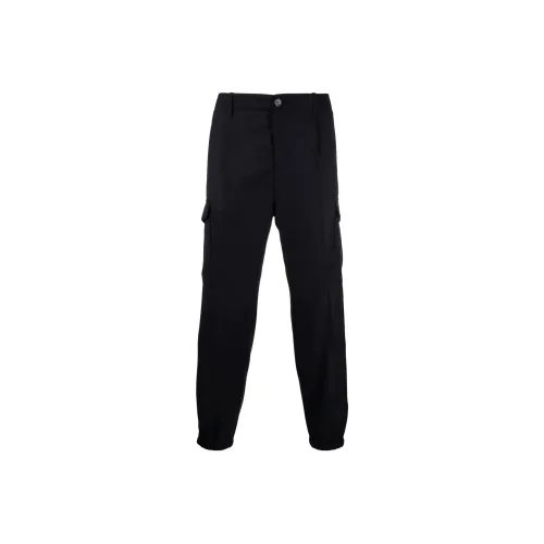 BRUNELLO CUCINELLI Вязаные тренировочные брюки мужские синие