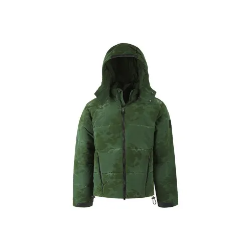 EMPORIO ARMANI EA7 SS24 Хлопковый пуховик Мужской Армейский зеленый