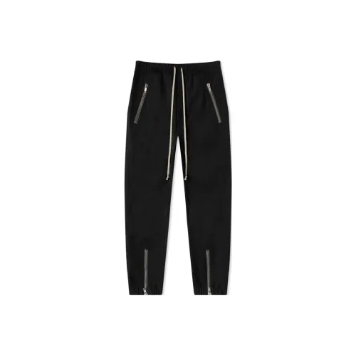 RICK OWENS совместный бренд Черные мужские вязаные тренировочные брюки