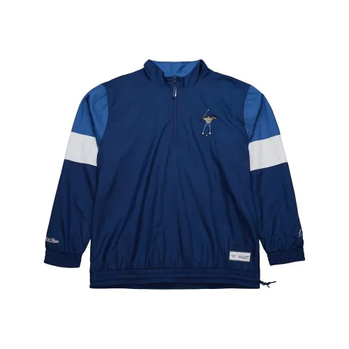 MITCHELL NESS X Eastside Golf SS24 Пуловер Нейлон Куртка Куртки Пальто Унисекс Синий
