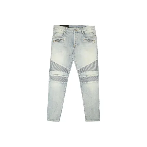 BALMAIN Светло-синие мужские джинсы