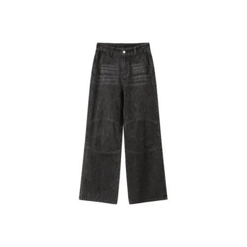 NO ONE ELSE Черные унисекс джинсы