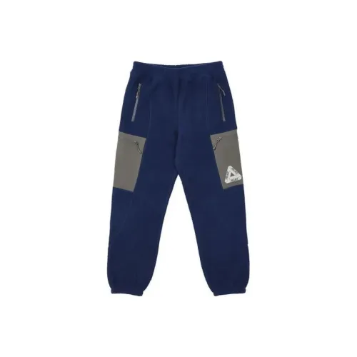 Дворцово-синие унисекс вязаные тренировочные брюки