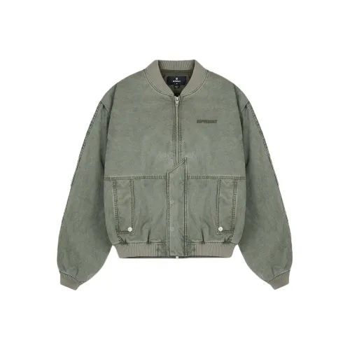 REPRESENT FW24 Хлопковый пуховик унисекс хаки зеленый