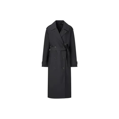 UNIQLO Тренч Унисекс Черный