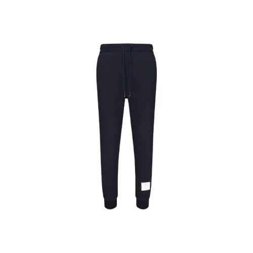 THOM BROWNE Blue Men's Knitted Training Pants THOM BROWNE Синий Мужские Вязаные Спортивные Штаны