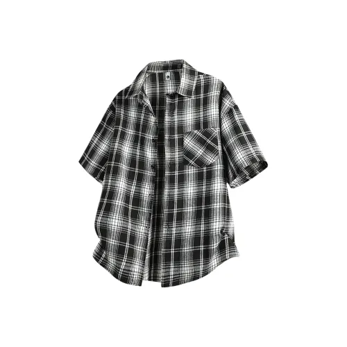 Fashion Versatile Короткий рукав рубашка унисекс