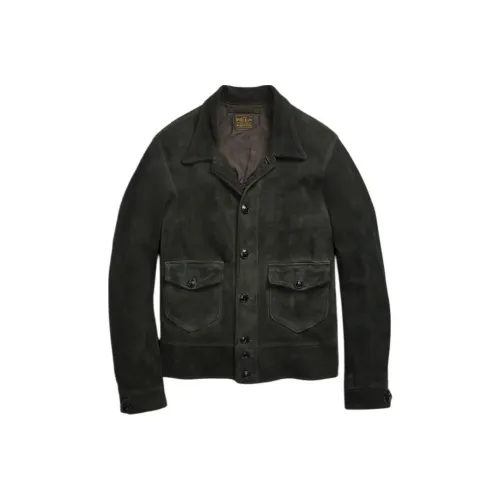 Polo Ralph Lauren Замша Куртка Куртки Пальто Мужской Черный