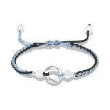 S990 Серебряный-Галактический Huan Кольцо Браслет (Черный)