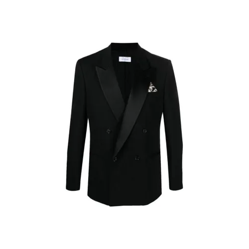 Off Белый Куртки и Пальто Стандартный крой Мужской Черный