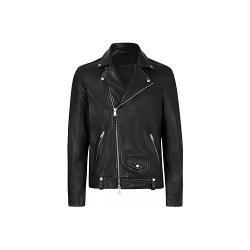 ALLSAINTS Черные Мужские Кожаные Куртки