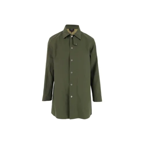 A.P.C Army Green Мужской Тренч