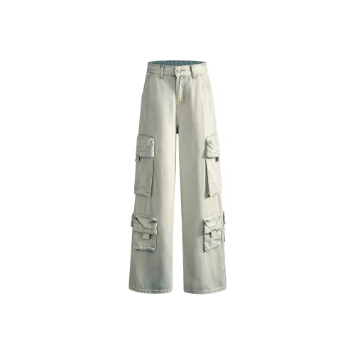 Endless Abyss Джинсы Унисекс Выстиранный Белый