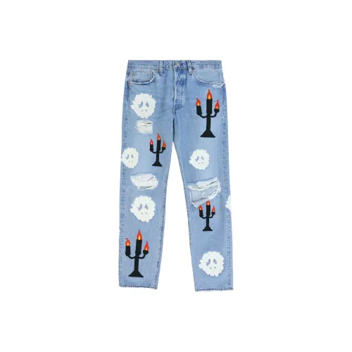 Denim Tears co-brand x Virgil Abloh Джинсы Унисекс Blue