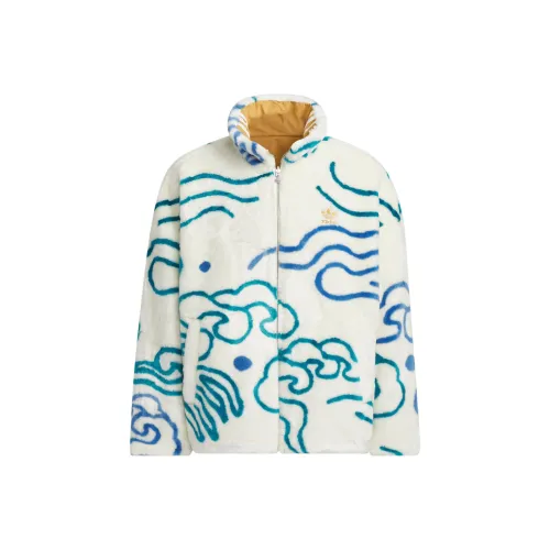 Adidas Originals x FEIFEI RUAN CNY Мех Куртка Куртки Пальто Унисекс Экрю