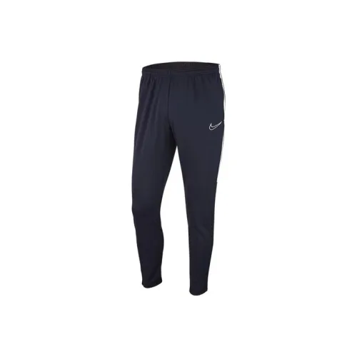 Nike Темно-синие мужские вязаные тренировочные штаны