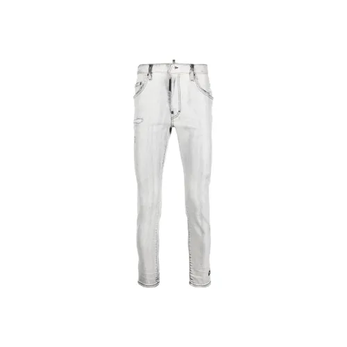 DSQUARED 2 Light Gray Men's Jeans DSQUARED 2 Светло-серые Мужские Джинсы