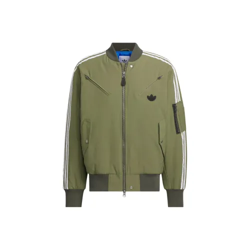 Adidas Originals FW24 Cotton Down Jacket Down Jacket Men's Rock Olive Green Air Force Blue