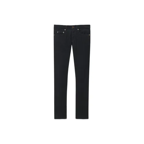 SAINT LAURENT Bright Black Men's Jeans SAINT LAURENT Яркие Черные Мужские Джинсы