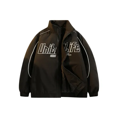 Unite Life HOODS Хлопковый пуховик унисекс черного цвета