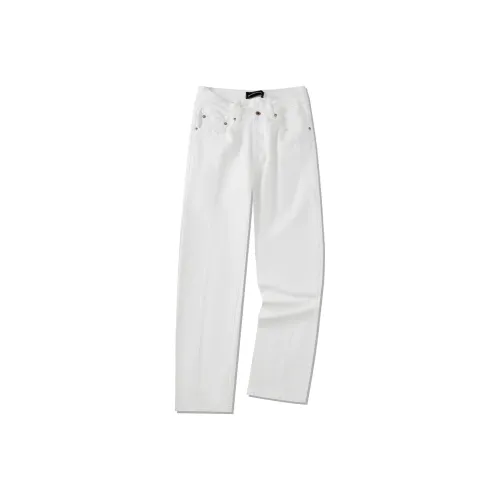 SHANTREE Белые Унисекс Джинсы