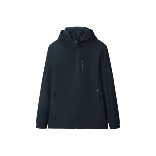 HLA Темно-синий Синий T5 Мужские Куртки