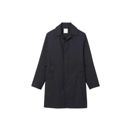 Sandro Düz Kesim Su GEçirmez Ceket Куртки Пальто Мужской Синий