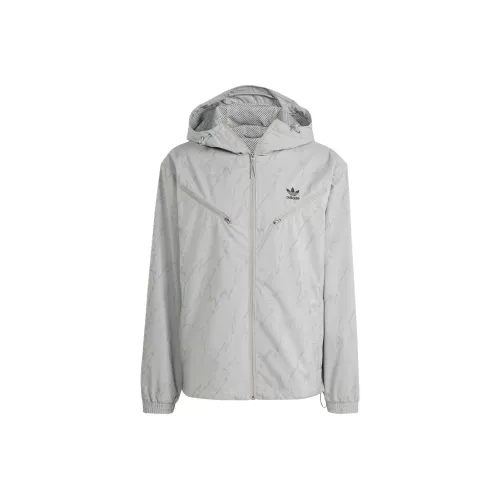 Adidas Originals Montreal Ветровка с принтом и пальто мужское Pure Quality серого цвета