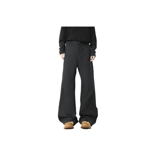 YEARNED Темно-серые Унисекс Джинсы