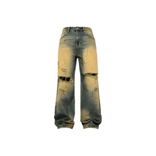 SOUTHTEENAGER Джинсы Мужские Светло-Синие