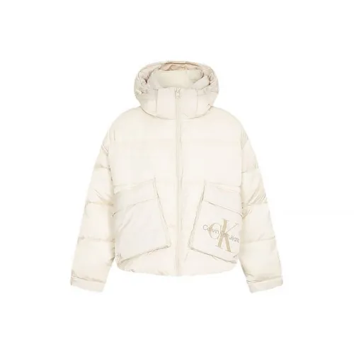CALVIN KLEIN Хлопковый пуховик унисекс цвет экрю