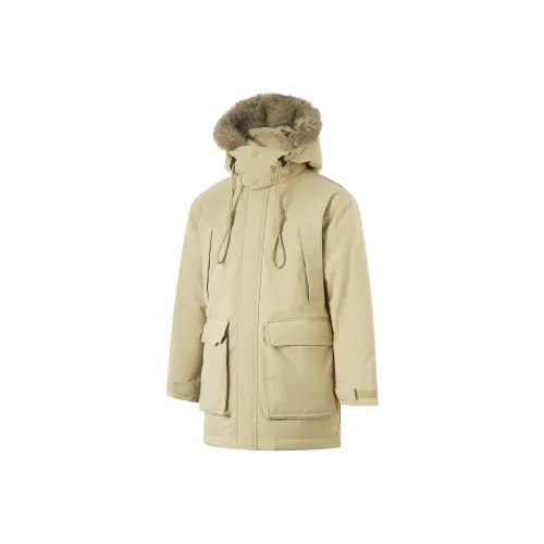 Sports Trend Series Down Jacket Men's Milk Khaki