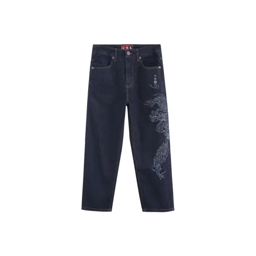 ONIARAI Узкие брюки джинсы мужской синий