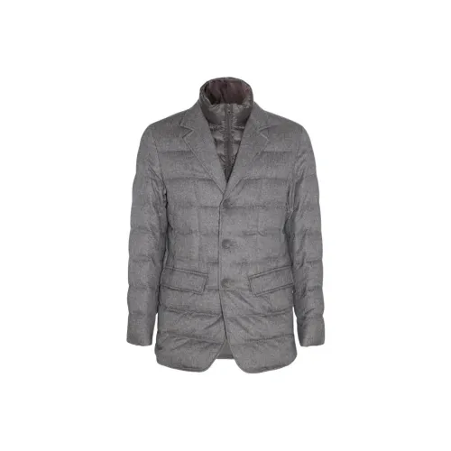 HERNO Серый Мужской Пуховик